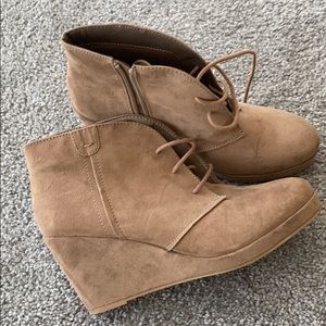 Wedge booties